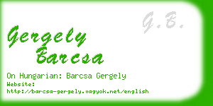 gergely barcsa business card